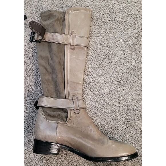 Carolina Herrera x Nike Air Riding Boots 8.5 Beige Leather Knee High RARE - Picture 5 of 10